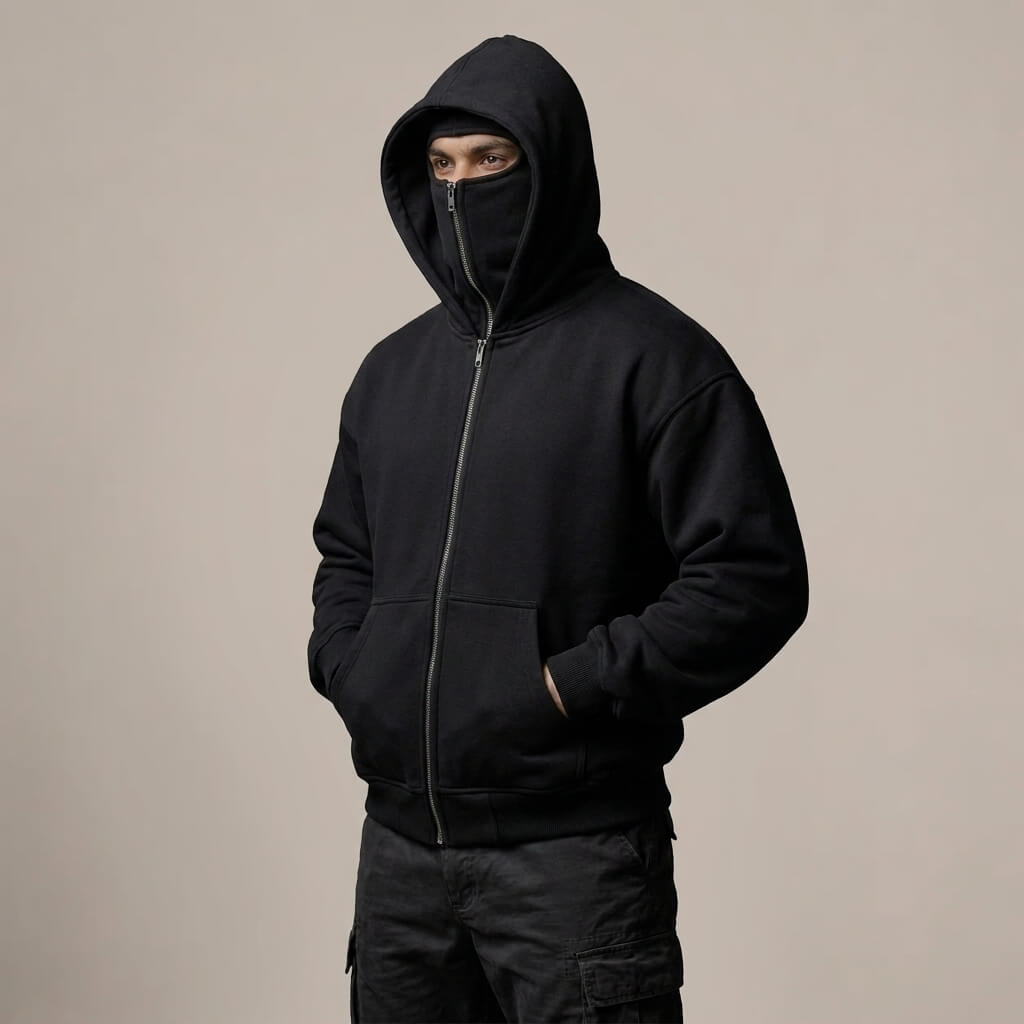 ANTI SOCIAL BALACLAVA ZIP-UP HOODIE
