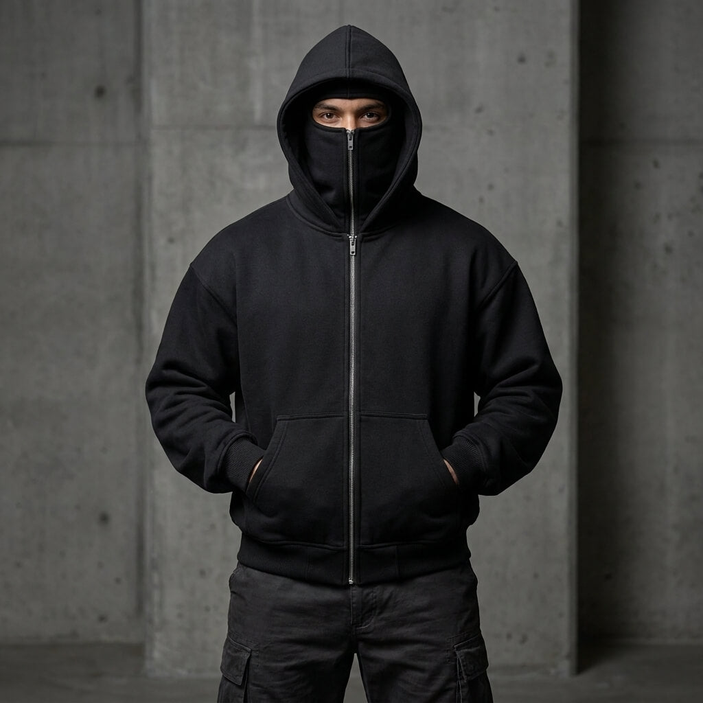 ANTI SOCIAL BALACLAVA ZIP-UP HOODIE